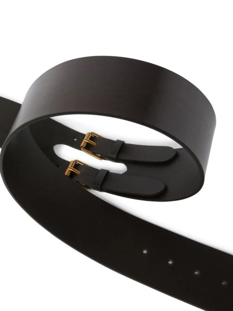 PINKO buckle leather belt - Brown