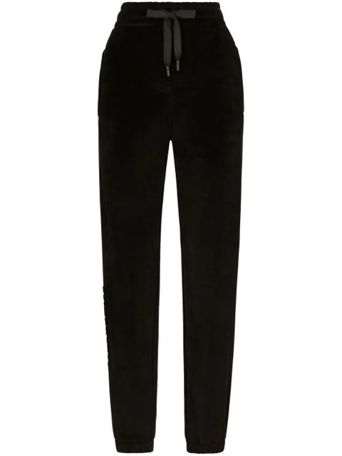 Dolce & Gabbana logo-embroidered drawstring track pants - Black - zdjęcie produktu nr 1