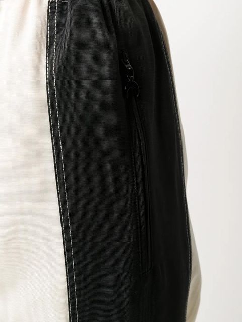 Marine Serre contrast panel cuffed trousers - Neutrals