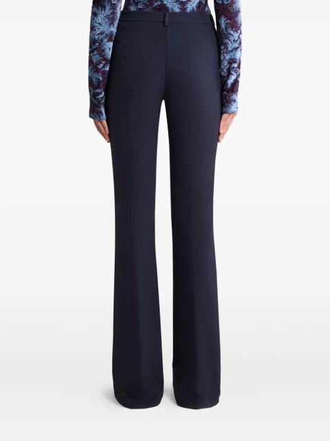 ETRO button-fastening flared trousers - Blue