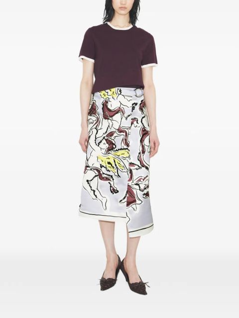 Tory Burch printed satin skirt - Blue - zdjęcie produktu nr 2