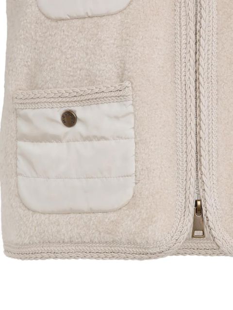 Moncler front-pocket zip-up gilet - Neutrals