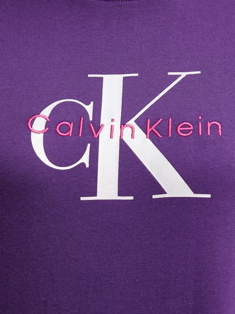 Calvin Klein Jeans t-shirt bawełniany damski kolor fioletowy LV047B865G