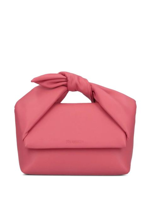JW Anderson Twister bow-detail shoulder bag - Pink - zdjęcie produktu nr 1