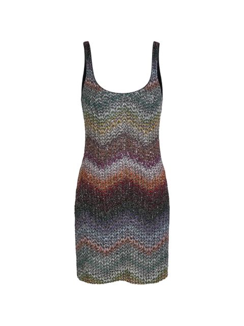 Missoni chevron-pattern mini dress - Grey - zdjęcie produktu nr 2