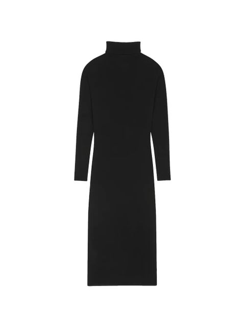 Saint Laurent roll-neck side-slit maxi dress - Black - zdjęcie produktu nr 2