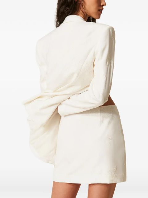 TWINSET embroidered mini skirt - White
