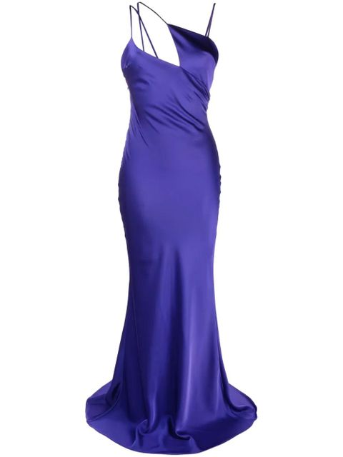 The Attico Melva asymmetric sleeveless gown - Purple - zdjęcie produktu nr 1