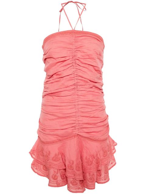 ISABEL MARANT Emanuela ruched minidress - Pink