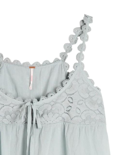 Free People lace tie tank - Blue - zdjęcie produktu nr 2