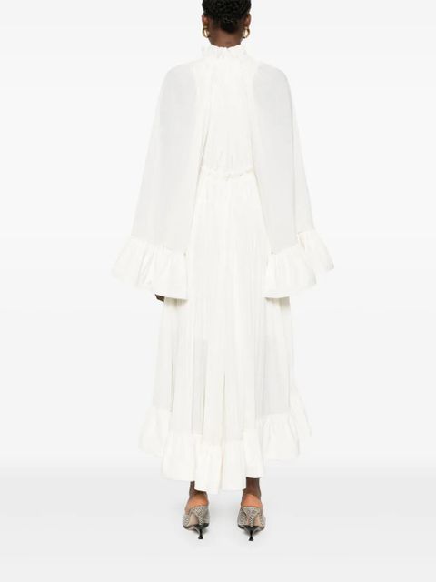 Lanvin long ruffled dress - White