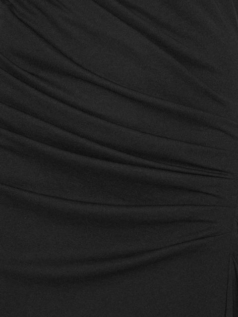 ROTATE BIRGER CHRISTENSEN draped one-shoulder maxi dress - Black