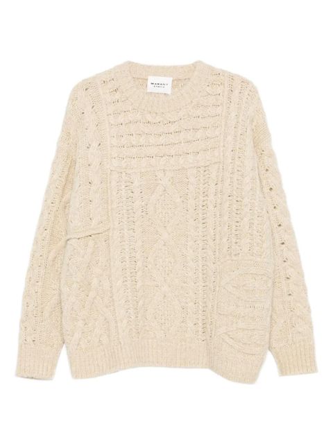 MARANT ÉTOILE cable-knit crew-neck sweater - Neutrals - zdjęcie produktu nr 1