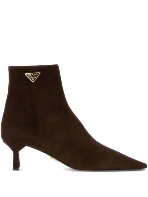 Prada 50mm logo-triangle boots - Brown - zdjęcie produktu nr 1