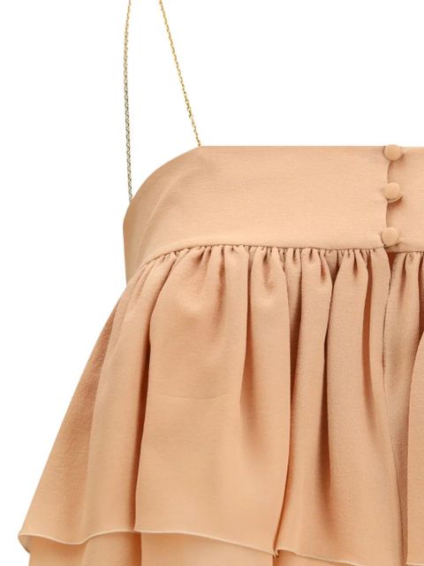 Chloé ruffled chain strap top - Neutrals
