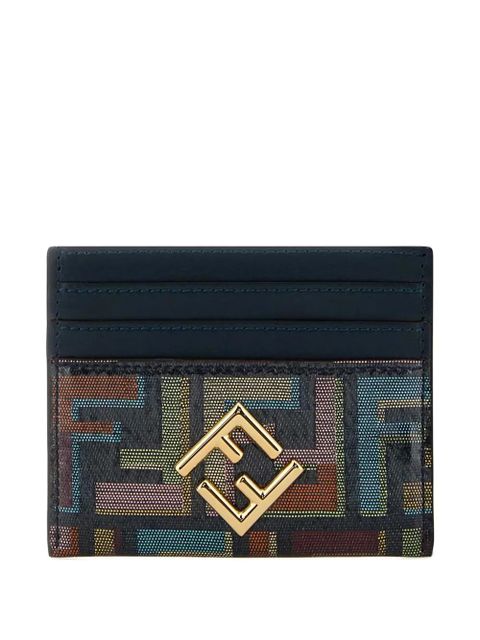 FENDI logo-plaque card holder - Blue - zdjęcie produktu nr 1