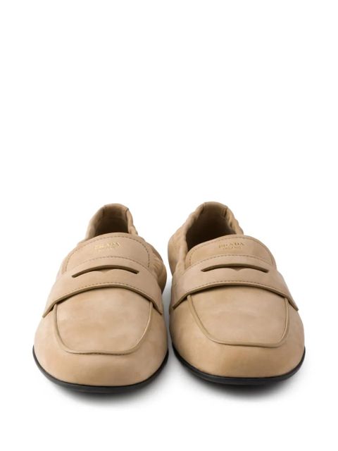 Prada leather loafers - Neutrals