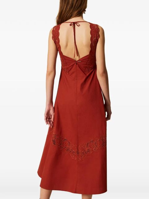 TWINSET broderie-anglaise dress - Red
