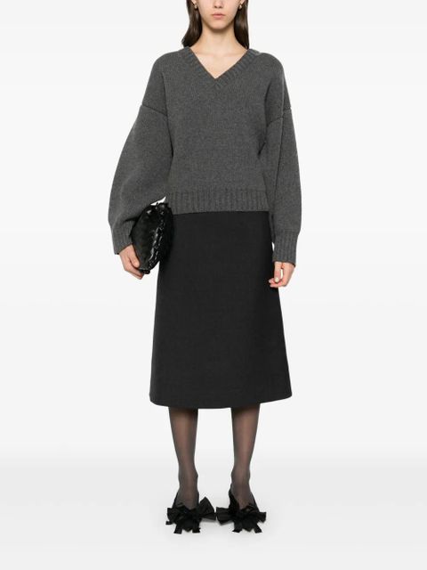 Róhe V-neck sweater - Grey - zdjęcie produktu nr 2