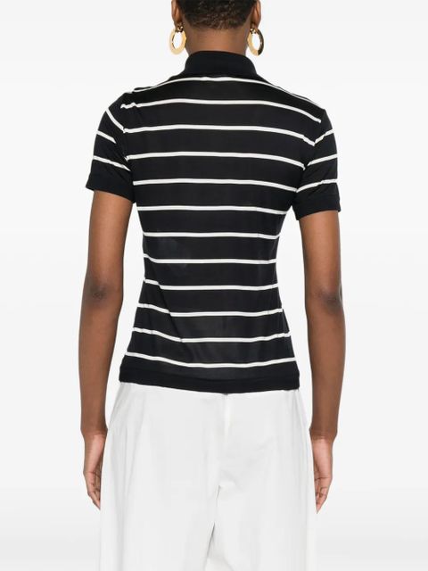 Max Mara striped polo top - Blue