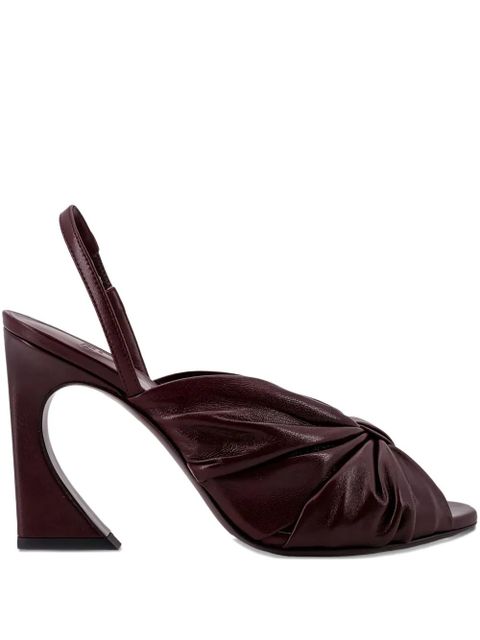 FENDI Arco twisted-design heeled pumps - Purple - zdjęcie produktu nr 2
