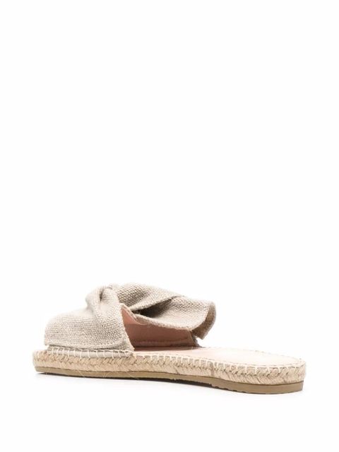 Manebi ruched open-toe espadrilles - Neutrals