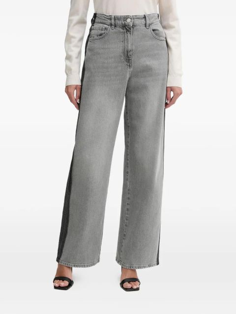 TWINSET side-stripe jeans - Grey