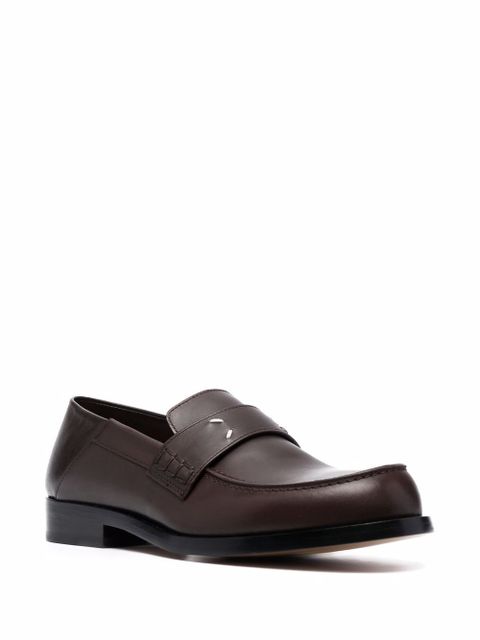 Maison Margiela contrast-stitch leather loafers - Brown - zdjęcie produktu nr 2