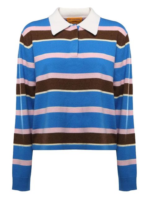 Guest In Residence striped polo top - Blue