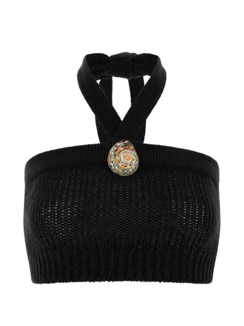 Alanui Island Memories crop top - Black - zdjęcie produktu nr 1