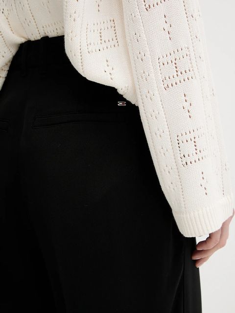 Tommy Hilfiger spodnie damskie kolor czarny proste high waist WW0WW46749