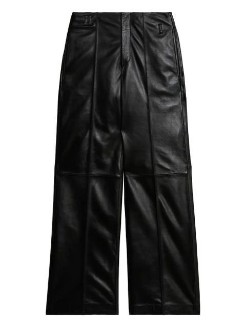 ISABEL MARANT Ciara leather trousers - Black - zdjęcie produktu nr 1