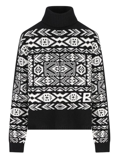 BOGNER Nadin roll-neck patterned sweater - Black - zdjęcie produktu nr 1