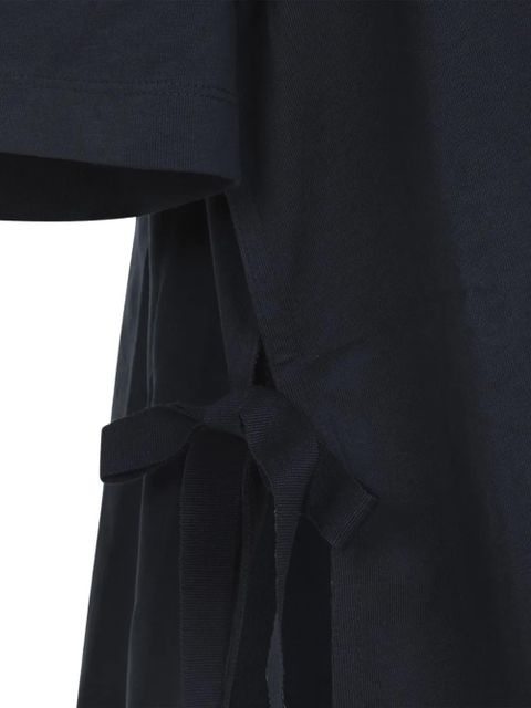 Moncler appliquéd tie-side T-shirt - Blue