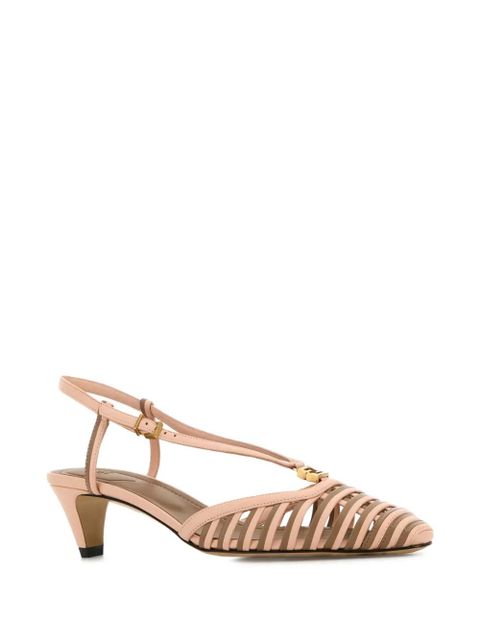 FENDI FFold strappy slingback kitten pumps - Pink - zdjęcie produktu nr 2