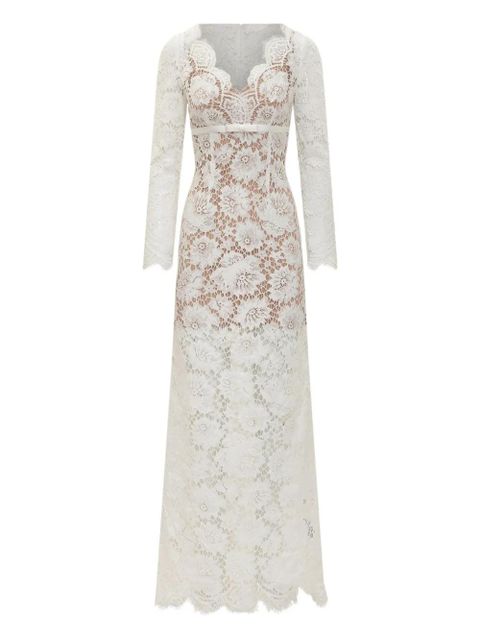 Self-Portrait floral-lace gown - White - zdjęcie produktu nr 1