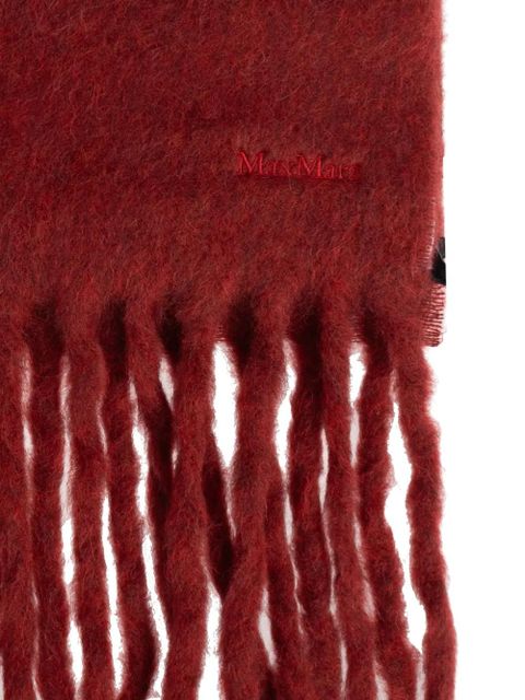 Max Mara Osso fringed scarf - Red