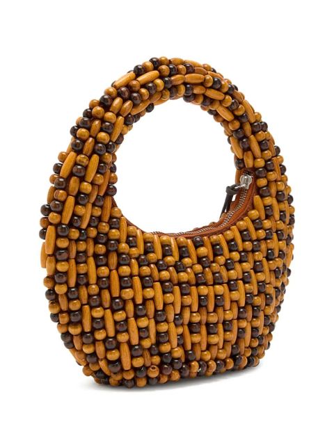 STAUD Reef beaded tote bag - Brown