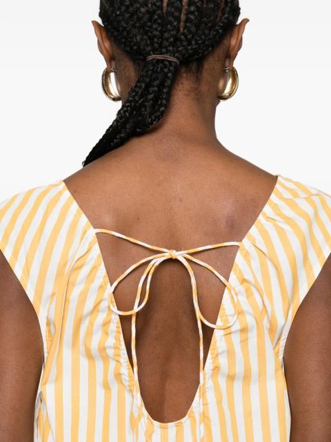 Faithfull the Brand Pedrera striped mini dress - White