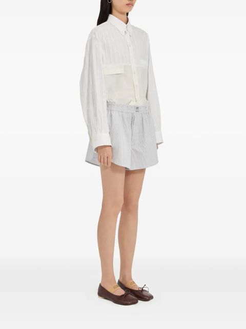 MM6 Maison Margiela striped shorts - White