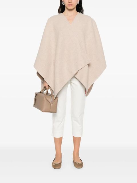 Max Mara asymmetric-hem poncho - Neutrals