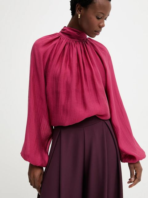 Answear.LAB bluzka damska kolor bordowy gładka - zdjęcie produktu nr 1