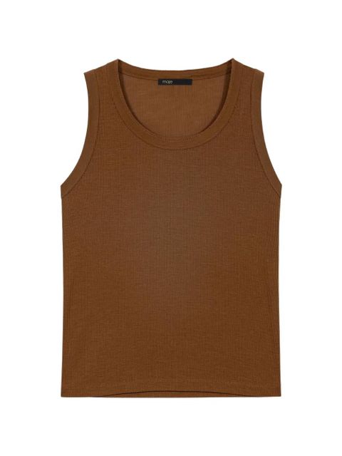 Maje ribbed-knit tank top - Brown - zdjęcie produktu nr 1