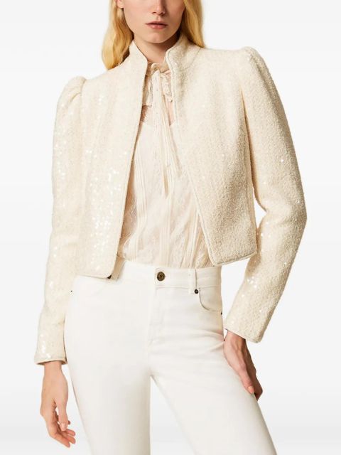 TWINSET bouclé sequin jacket - Neutrals - zdjęcie produktu nr 2