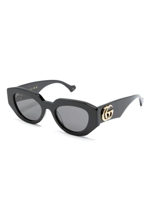 Gucci Eyewear Double G geometric-frame sunglasses - Black - zdjęcie produktu nr 2