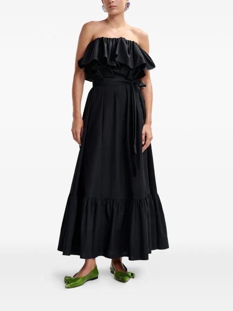 Essentiel Antwerp ruffled belted maxi dress - Black - zdjęcie produktu nr 2