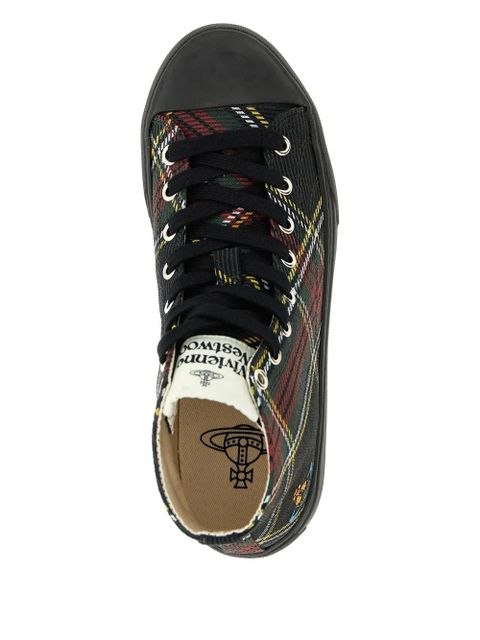 Vivienne Westwood Plimsoll orb-detail high-top sneakers - Black