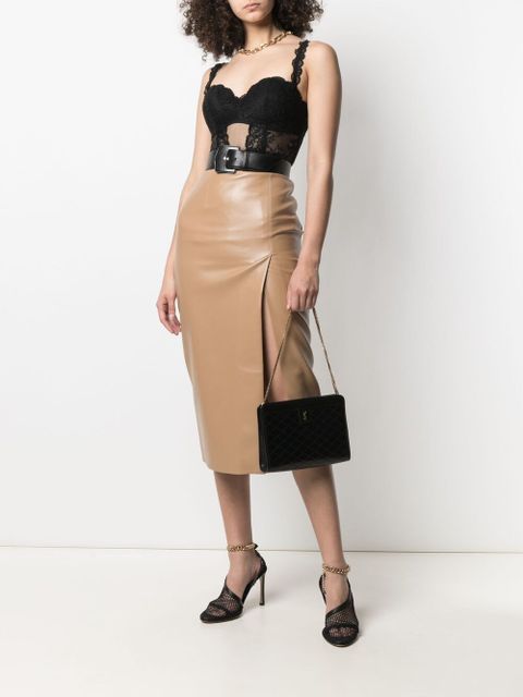 Saint Laurent Victoire quilted leather clutch - Black - zdjęcie produktu nr 2