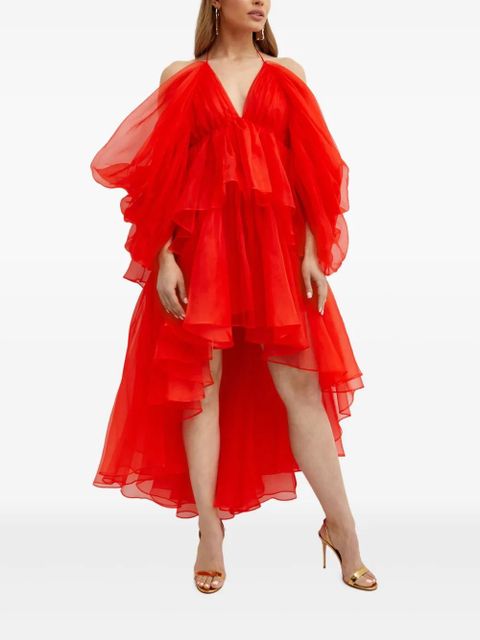 ZIMMERMANN ruffled midi dress - Red