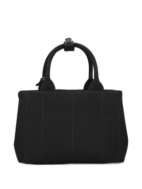 Prada small Jardinière logo-embroidery tote bag - Black - zdjęcie produktu nr 2